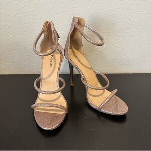 Bebe Pink Sparkle High Heels